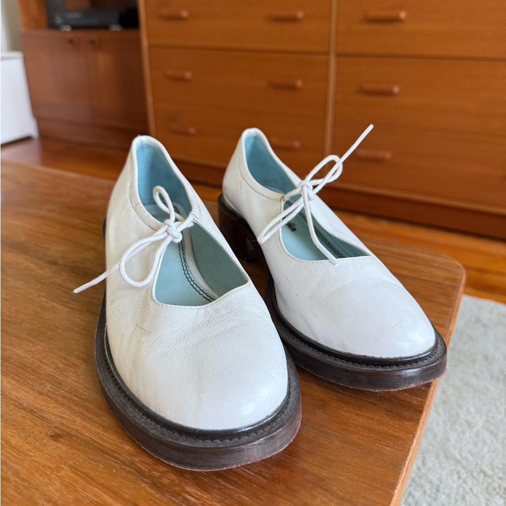 Nicole Saldana White Fabiana Loafers - Picture 3 of 5